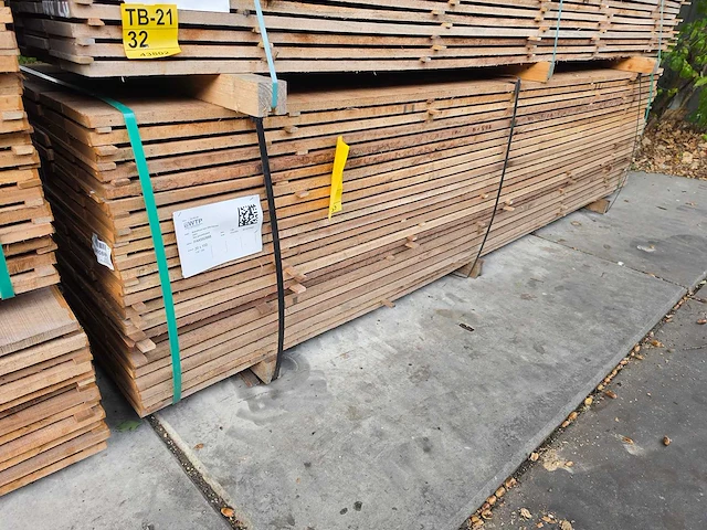 Guyana teak beschoeiingsplanken 3000x150x20mm (69x) - afbeelding 4 van  4