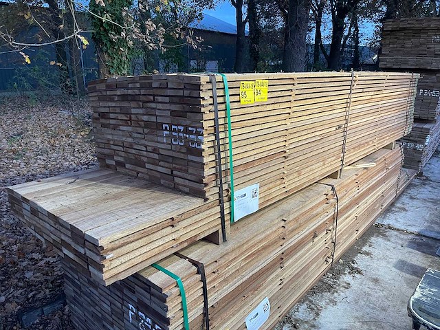 Guyana teak beschoeiingsplanken 3500x100x20mm (103x) - afbeelding 4 van  4