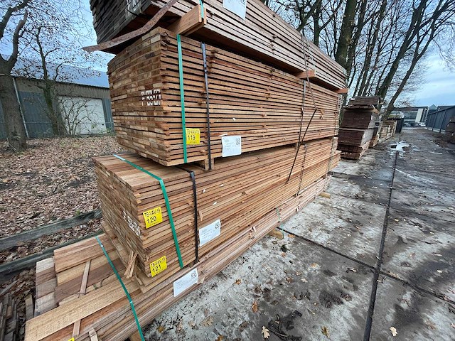 Guyana teak beschoeiingsplanken 3500x100x20mm (207x) - afbeelding 4 van  4