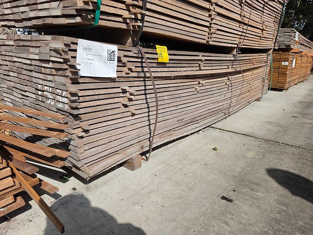 Guyana teak beschoeiingsplanken 3500x100x20mm (207x) - afbeelding 4 van  4