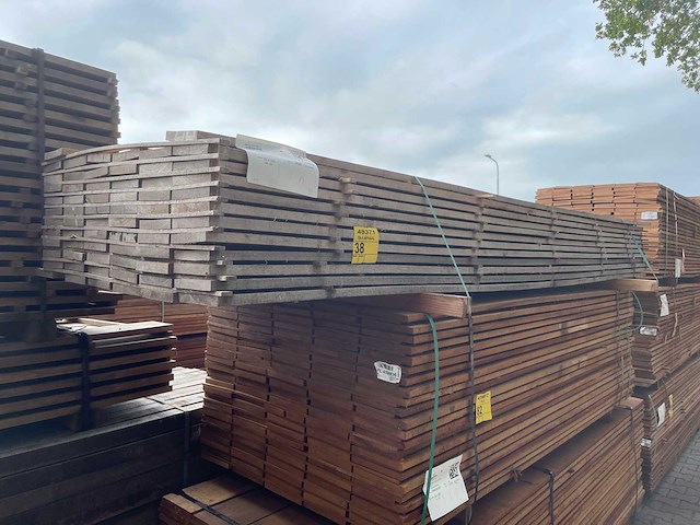 Guyana teak beschoeiingsplanken 3500x150x20mm (68x) - afbeelding 4 van  4