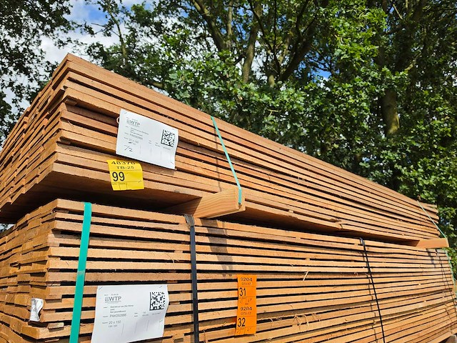 Guyana teak beschoeiingsplanken 3500x150x20mm (72x) - afbeelding 4 van  4
