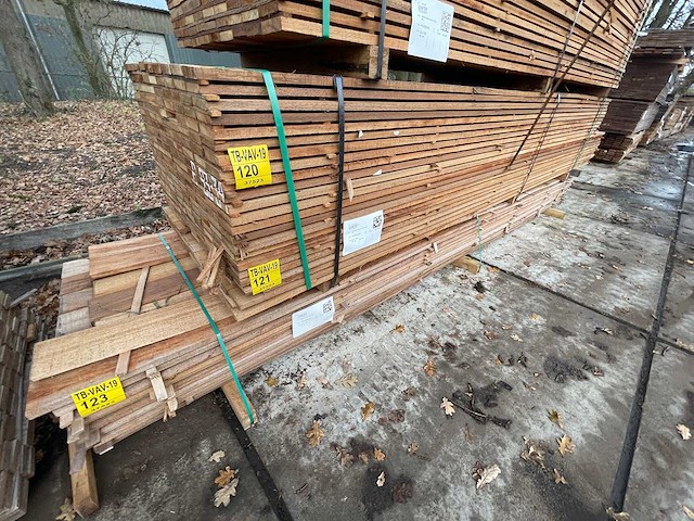 Guyana teak beschoeiingsplanken 4000x100x20mm (103x) - afbeelding 4 van  4