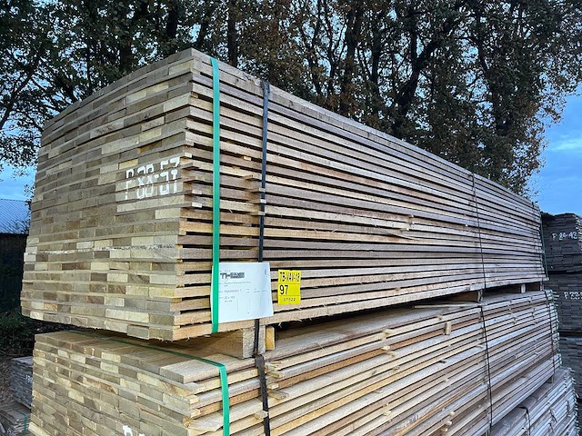 Guyana teak beschoeiingsplanken 4000x100x20mm (207x) - afbeelding 4 van  4