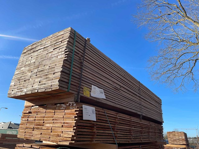 Guyana teak beschoeiingsplanken 4000x100x20mm (207x) - afbeelding 4 van  4