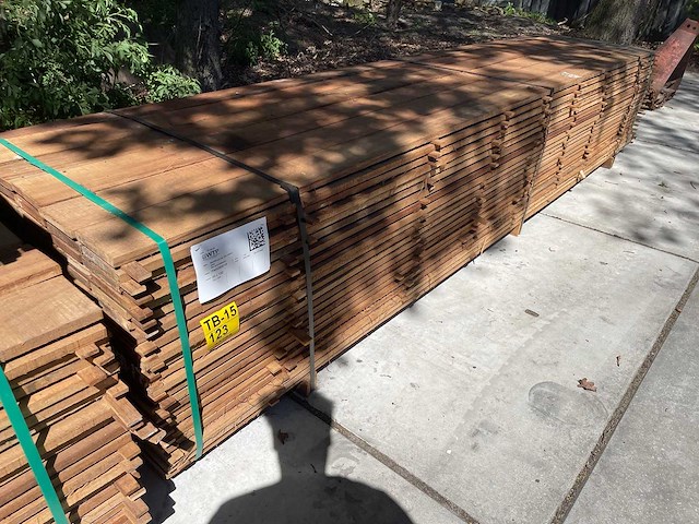 Guyana teak beschoeiingsplanken 4000x150x20mm (132x) - afbeelding 4 van  4