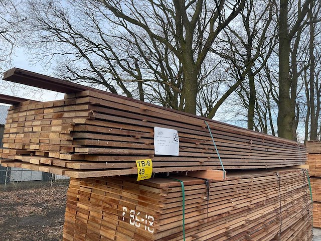 Guyana teak beschoeiingsplanken 4500x100x20mm (104x) - afbeelding 4 van  4