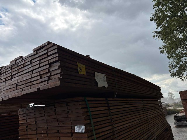 Guyana teak beschoeiingsplanken 4500x100x20mm (115x) - afbeelding 4 van  4
