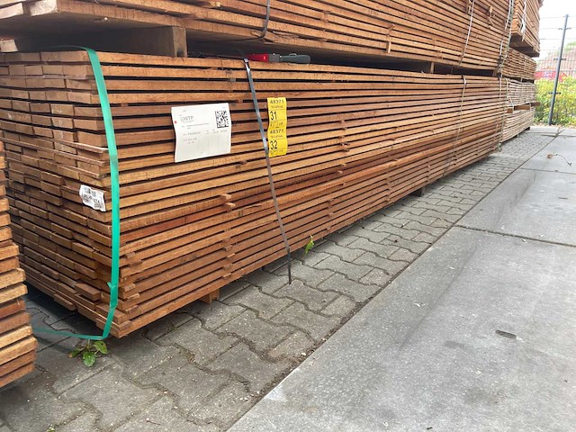 Guyana teak beschoeiingsplanken 4500x100x20mm (115x) - afbeelding 4 van  4