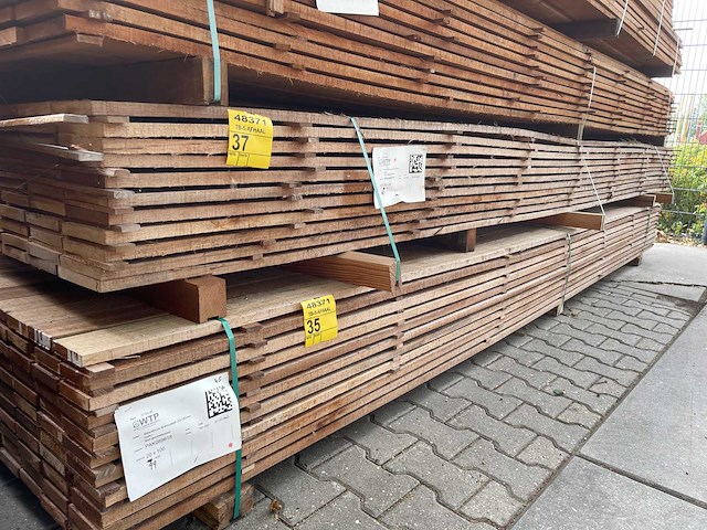 Guyana teak beschoeiingsplanken 4500x150x20mm (66x) - afbeelding 4 van  4