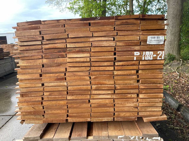 Guyana teak beschoeiingsplanken 4500x150x20mm (69x) - afbeelding 2 van  3