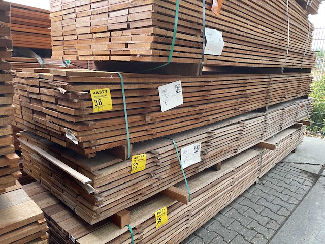 Guyana teak beschoeiingsplanken 4500x150x20mm (69x) - afbeelding 4 van  4