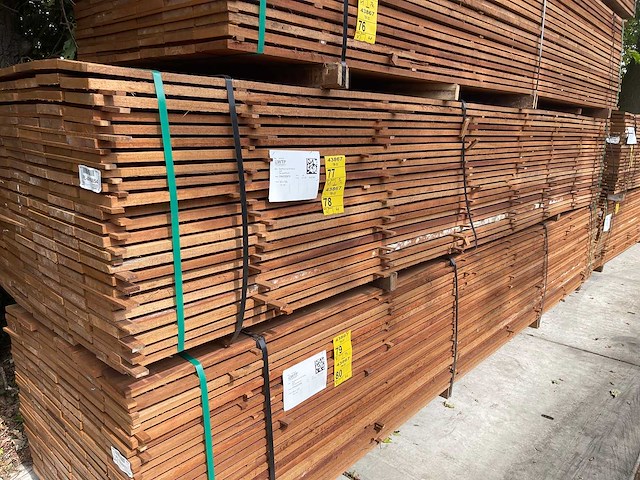 Guyana teak beschoeiingsplanken 4500x150x20mm (72x) - afbeelding 4 van  4