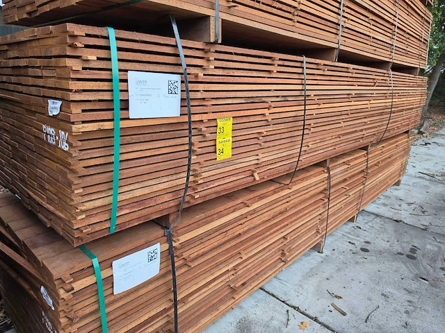 Guyana teak beschoeiingsplanken 5000x100x20mm (107x) - afbeelding 4 van  4