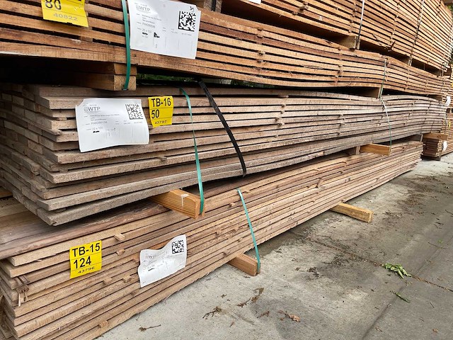 Guyana teak beschoeiingsplanken 5000x100x20mm (110x) - afbeelding 4 van  4