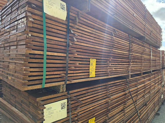 Guyana teak beschoeiingsplanken 5000x150x20mm (69x) - afbeelding 4 van  4