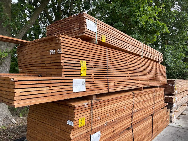 Guyana teak beschoeiingsplanken 5500x100x20mm (81x) - afbeelding 4 van  4