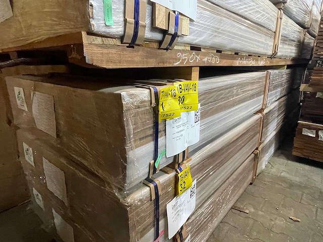 Guyana teak dekdelen geschaafd gevingerlast 4000x120x21mm (48x) - afbeelding 4 van  4