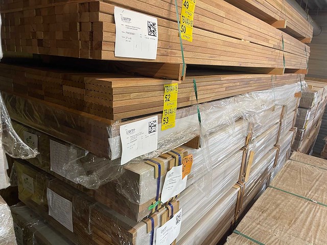 Guyana teak dekdelen geschaafd gevingerlast 4000x145x21mm (42x) - afbeelding 4 van  4