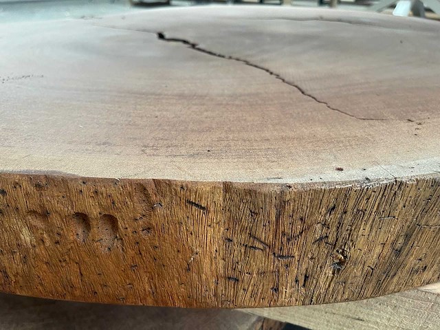 Guyana teak houten schijf 1100mm - afbeelding 3 van  3