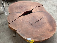 Guyana teak houten schijf 1200mm - afbeelding 2 van  3