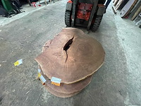 Guyana teak houten schijf 1200mm - afbeelding 2 van  2