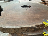 Guyana teak houten schijf 1300mm - afbeelding 1 van  3