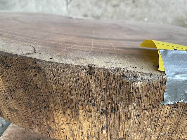 Guyana teak houten schijf 900mm - afbeelding 3 van  3