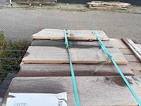 Guyana teak kopse veer en groef (buitenparket) 650x145x21mm (23x) - afbeelding 1 van  3