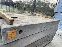 Guyana teak kraanmat, 200x1000mm, lengte 160cm - afbeelding 2 van  3