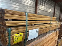 Guyana teak latten geschaafd 1250-1850x40x21mm (292x) - afbeelding 2 van  3