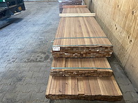 Guyana teak latten geschaafd 3350-3950x40x21mm (424x) - afbeelding 1 van  3