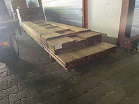 Guyana teak latten geschaafd 3350-3950x40x27mm (279x) - afbeelding 2 van  3
