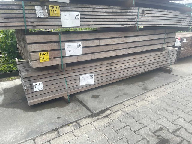 Guyana teak palen fijnbezaagd 2750x68x68mm (56x) - afbeelding 4 van  4