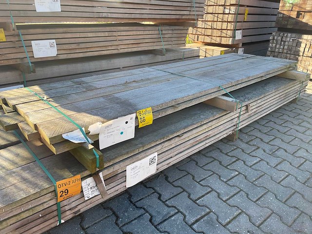 Guyana teak planken fijnbezaagd 2750x158x33mm (10x) - afbeelding 2 van  3