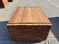 Guyana teak planken geschaafd 1250x145x21mm (139x) - afbeelding 1 van  3