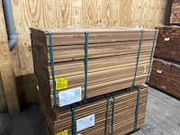 Guyana teak planken geschaafd 1250x145x25mm (168x) - afbeelding 2 van  3