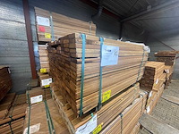 Guyana teak planken geschaafd 1250x90x25mm (217x) - afbeelding 2 van  3