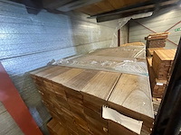 Guyana teak planken geschaafd 1550x140x25mm (168x) - afbeelding 1 van  3