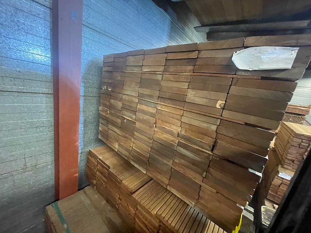 Guyana teak planken geschaafd 1550x140x25mm (168x) - afbeelding 3 van  3