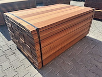 Guyana teak planken geschaafd 1550x145x21mm (189x) - afbeelding 2 van  3
