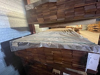 Guyana teak planken geschaafd 1550x90x21mm (121x) - afbeelding 1 van  3