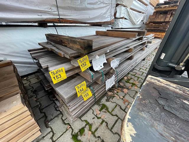 Guyana teak planken geschaafd 1850x70x25mm (21x) - afbeelding 2 van  3