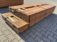 Guyana teak planken geschaafd 2150-2450x70x25mm (174x) - afbeelding 2 van  3