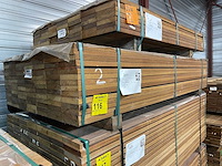 Guyana teak planken geschaafd 2150x140x25mm (98x) - afbeelding 4 van  4