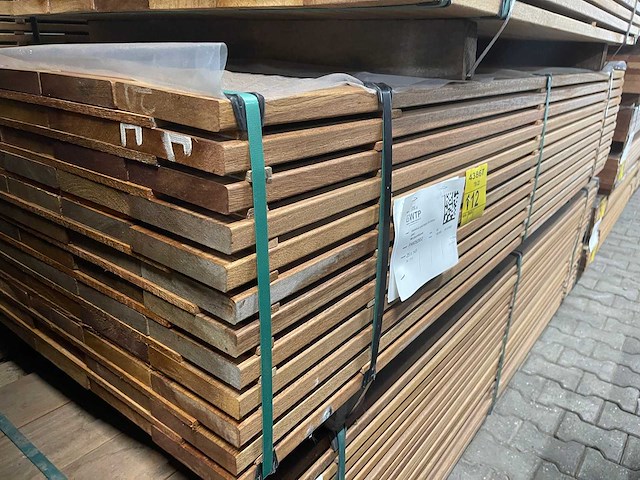 Guyana teak planken geschaafd 2150x145x25mm (49x) - afbeelding 4 van  4