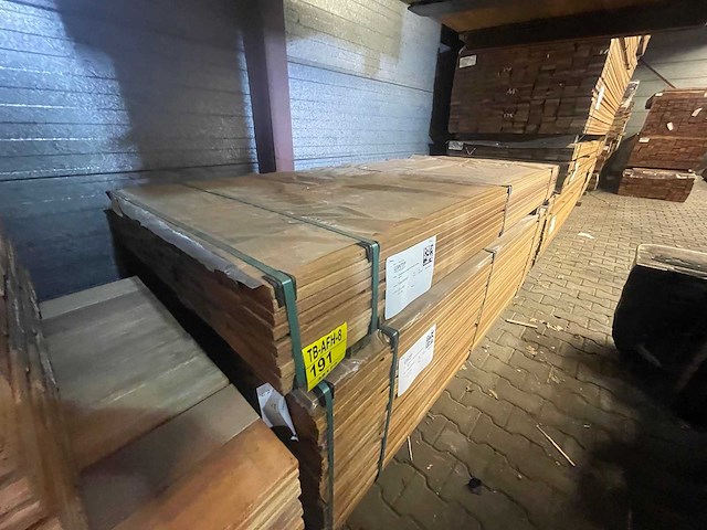 Guyana teak planken geschaafd 2150x90x21mm (99x) - afbeelding 2 van  3