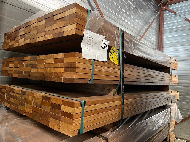 Guyana teak planken geschaafd 2150x90x25mm (198x) - afbeelding 4 van  4