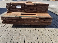 Guyana teak planken geschaafd 2150x90x25mm (50x) - afbeelding 2 van  3