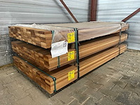 Guyana teak planken geschaafd 2150x90x25mm (66x) - afbeelding 4 van  4